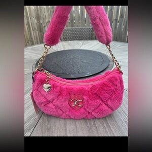 Juicy Couture Hot Pink Flash Let’s Get Cozy Shoulder Bag Purse NWT $79
